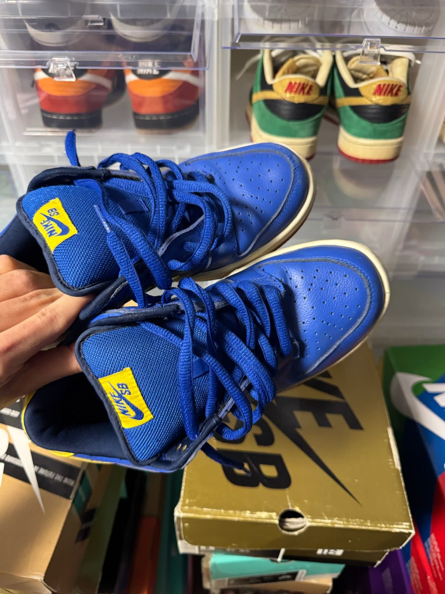 Size 8 Preowned Nike SB Dunk Low Boca Juniors