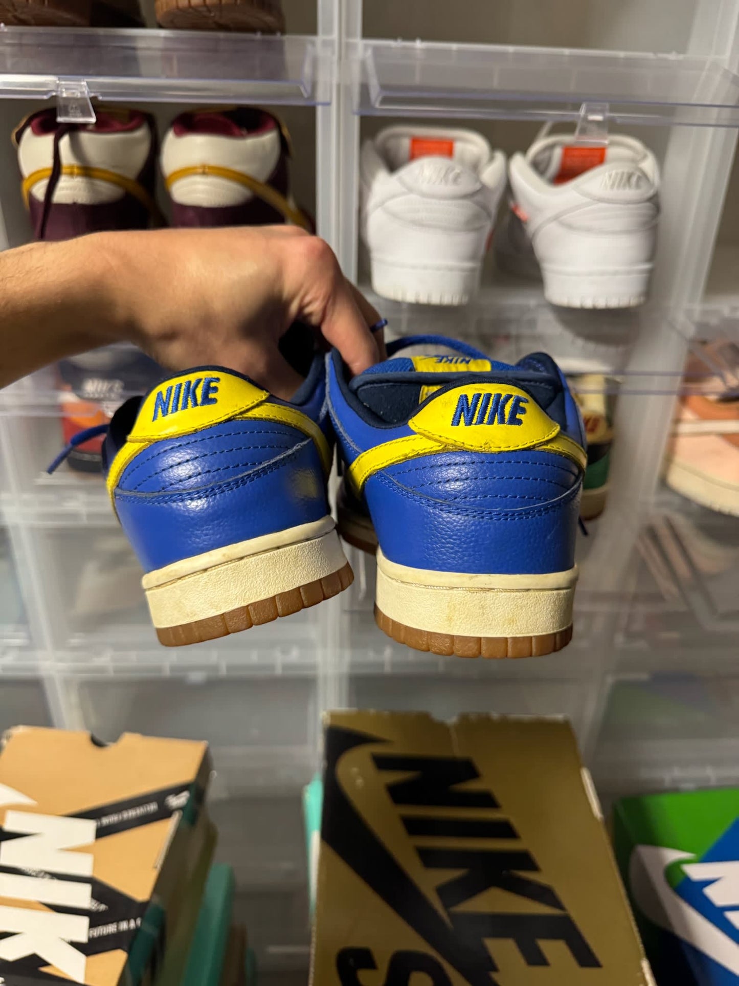 Size 8 Preowned Nike SB Dunk Low Boca Juniors