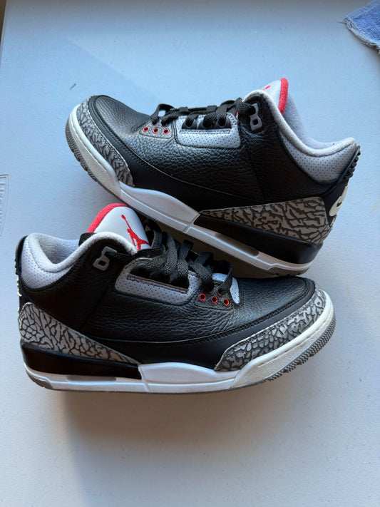 Size 8.5 Preowned Jordan 3 Retro Black Cement (2018)