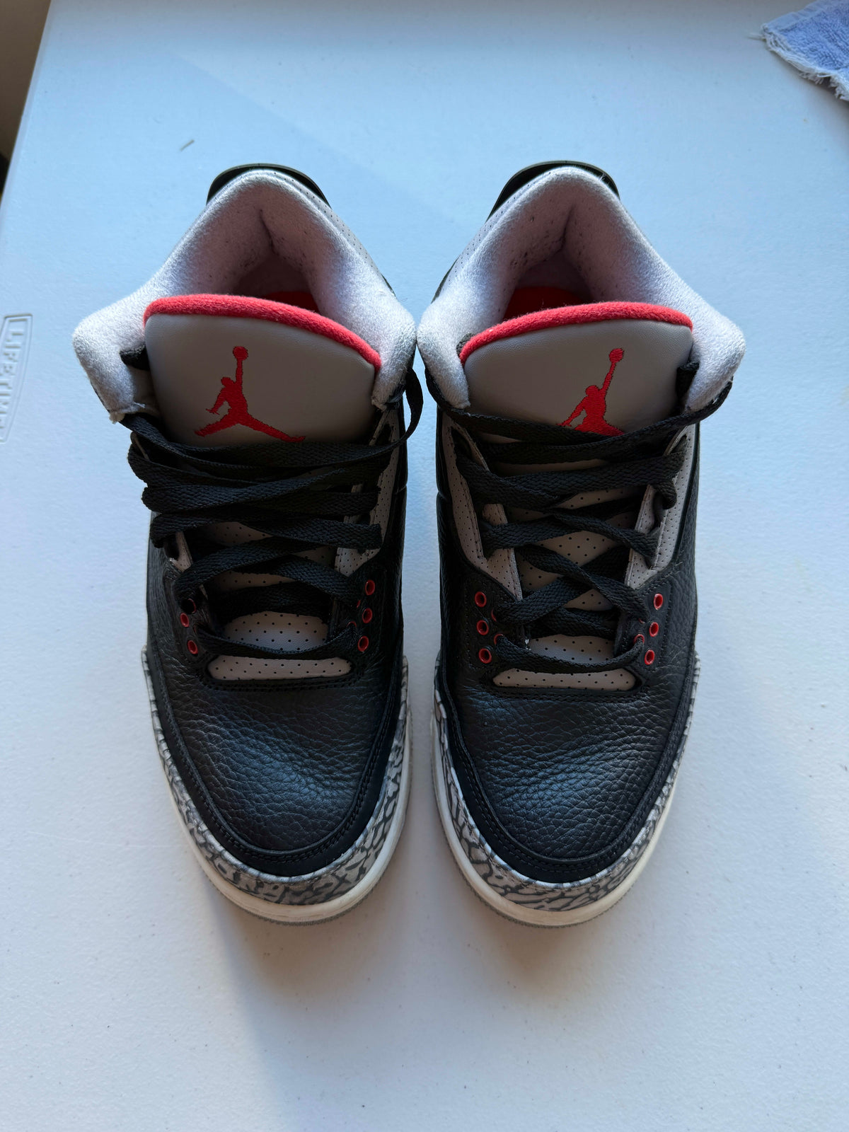 Size 8.5 Preowned Jordan 3 Retro Black Cement (2018)