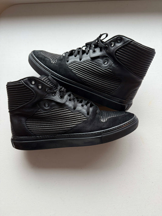 Balenciaga Cotes Pleated High Top Sneakers