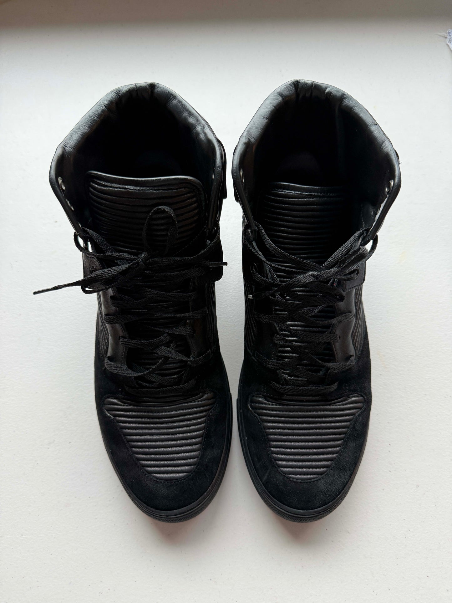 Balenciaga Cotes Pleated High Top Sneakers