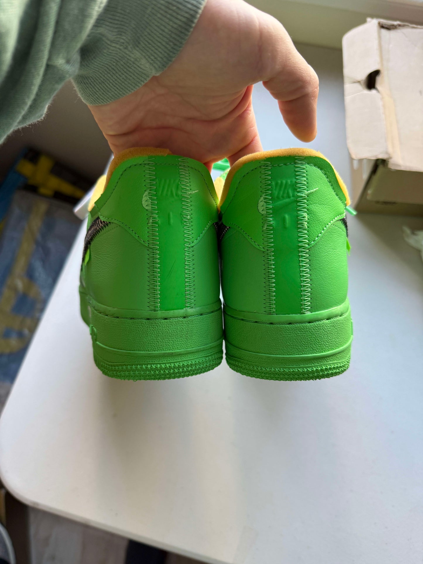 Size 11.5 Preowned Nike Air Force 1 Low Off-White Brooklyn