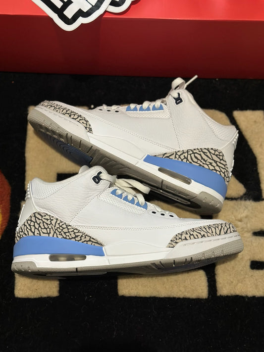 Size 10 Tried on Jordan 3 Retro UNC (2020)