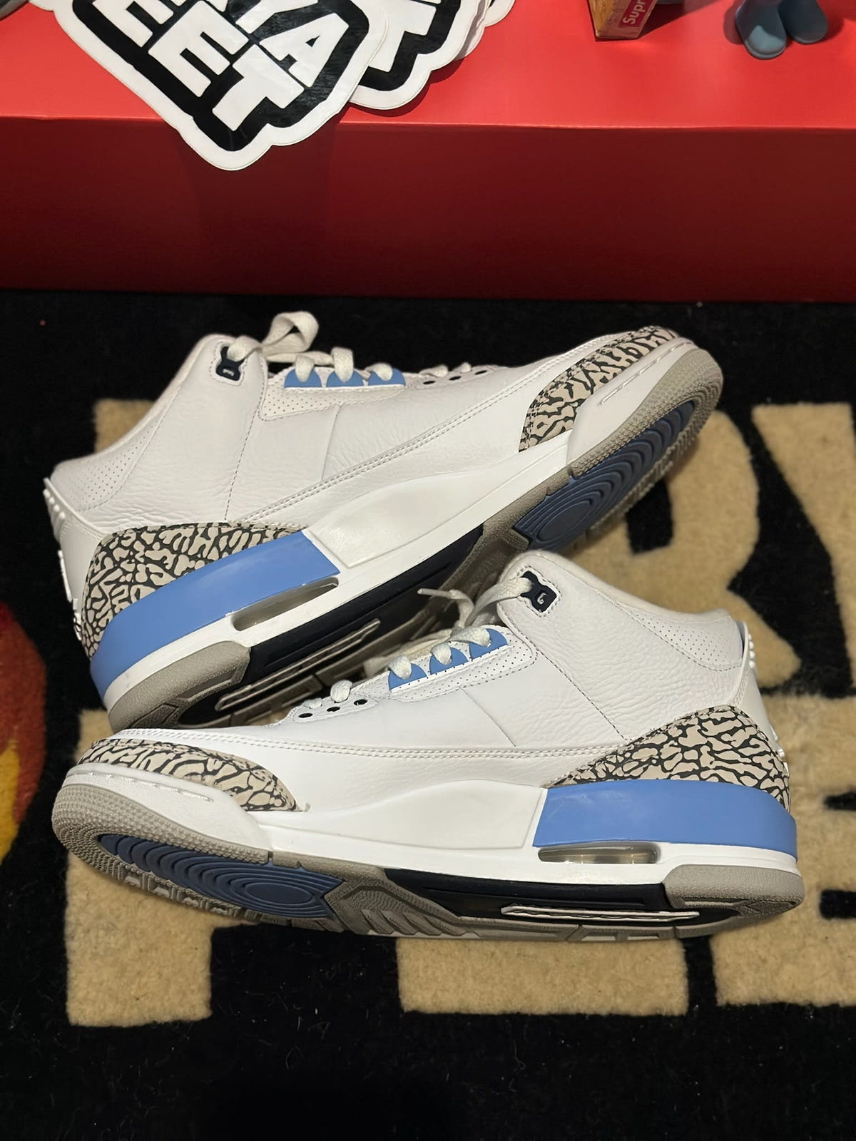 Size 10 Tried on Jordan 3 Retro UNC (2020)