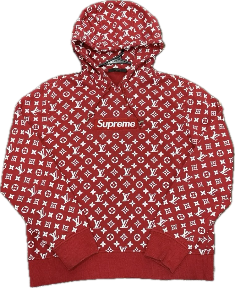 Supreme x Louis Vuitton Box Logo Hoodie Red