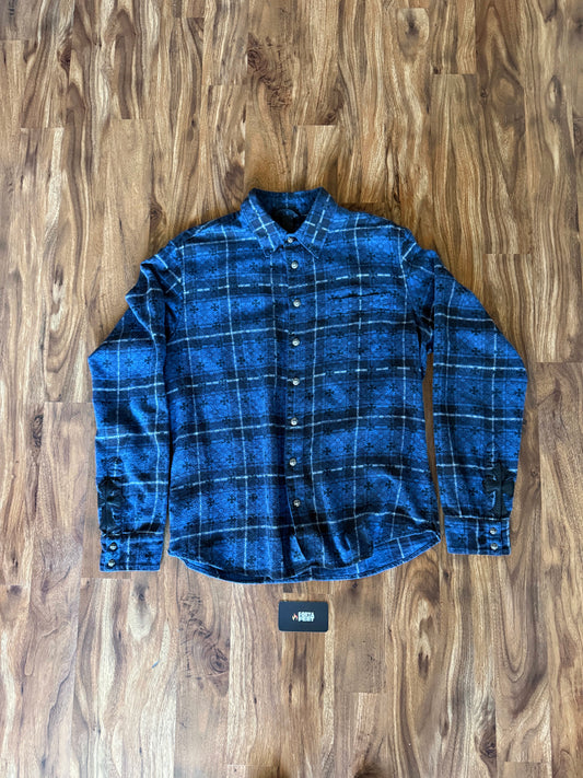 Chrome Hearts Loose Ends Cross Patch Flannel Shirt