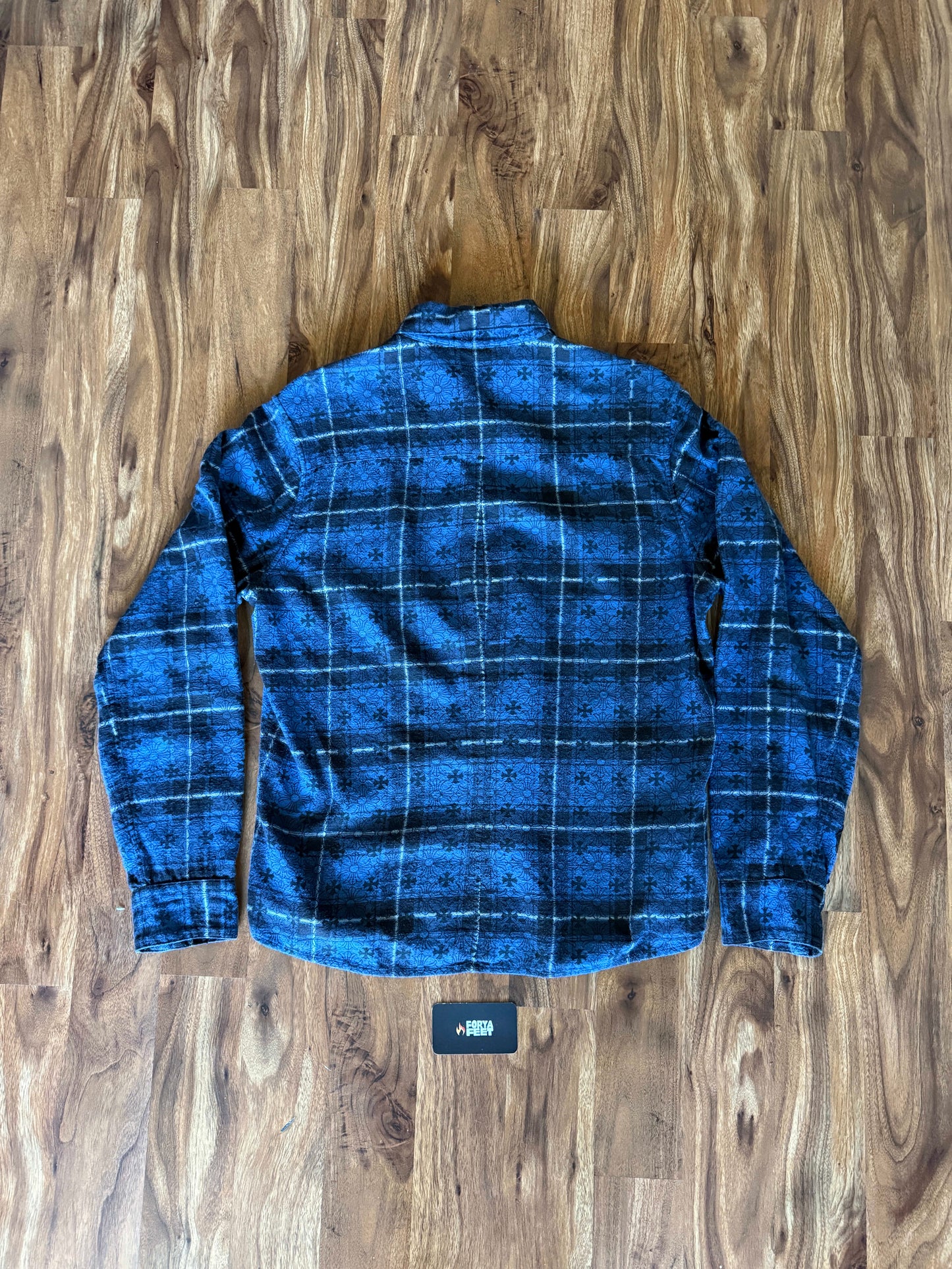 Chrome Hearts Loose Ends Cross Patch Flannel Shirt