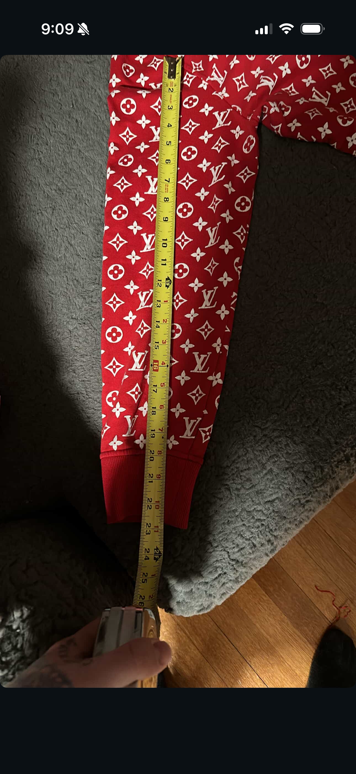 Supreme x Louis Vuitton Box Logo Hoodie Red