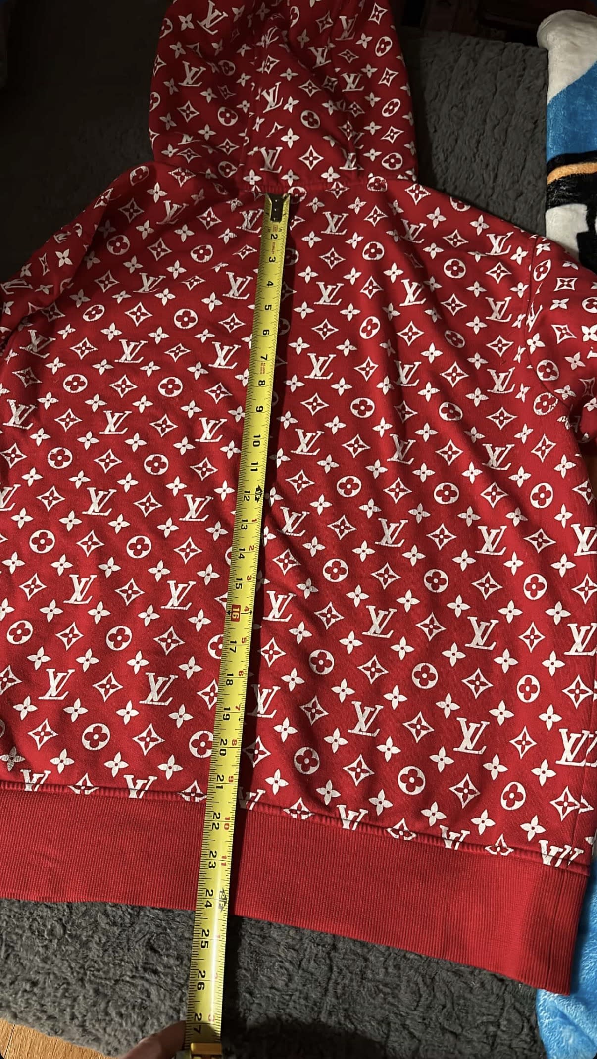 Supreme x Louis Vuitton Box Logo Hoodie Red
