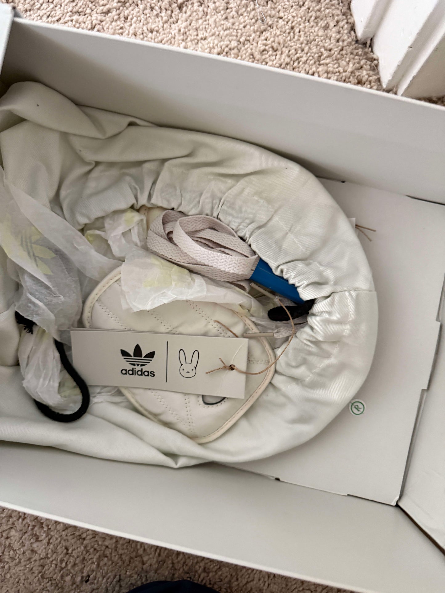 Size 9 Preowned adidas Campus Light Bad Bunny Cream