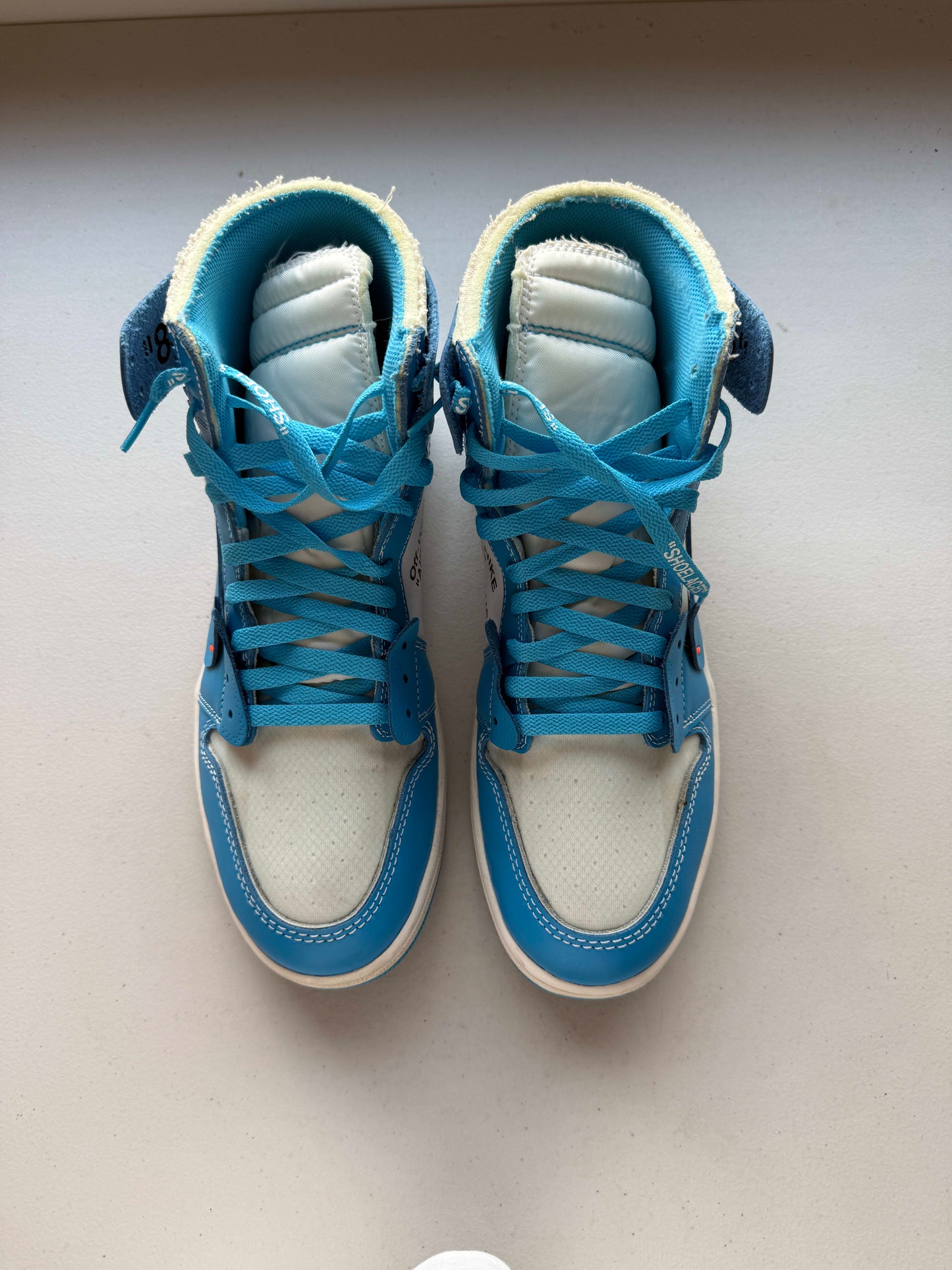 Size 12 VNDS Jordan 1 Retro High Off-White University Blue
