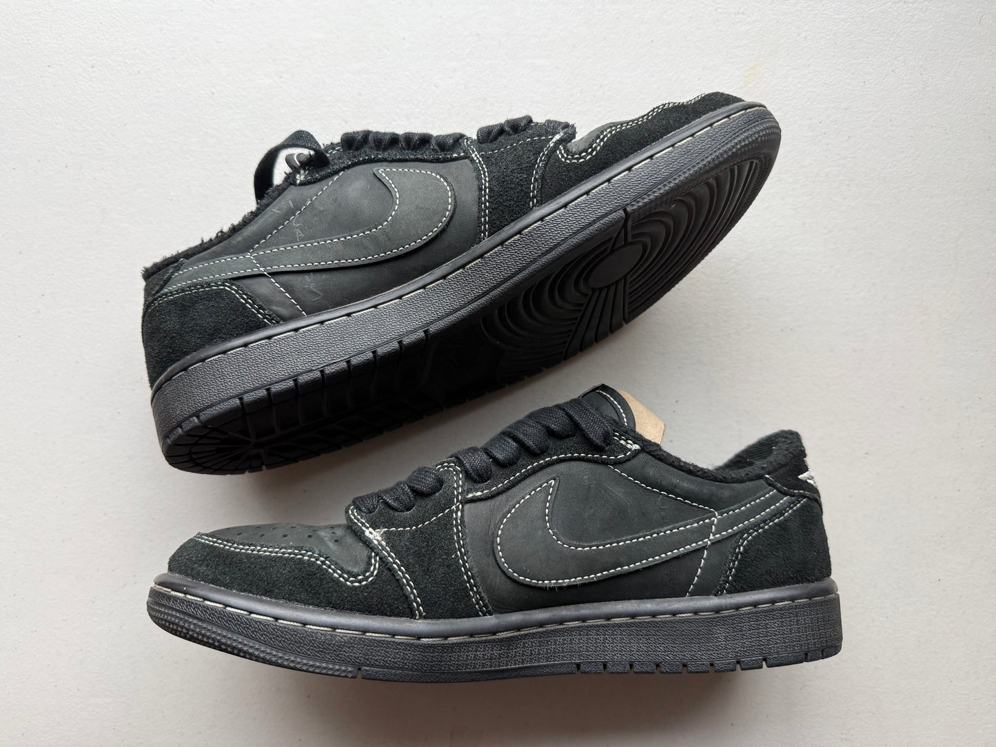 Size 9 Preowned Jordan 1 Retro Low OG SP Travis Scott Black Phantom