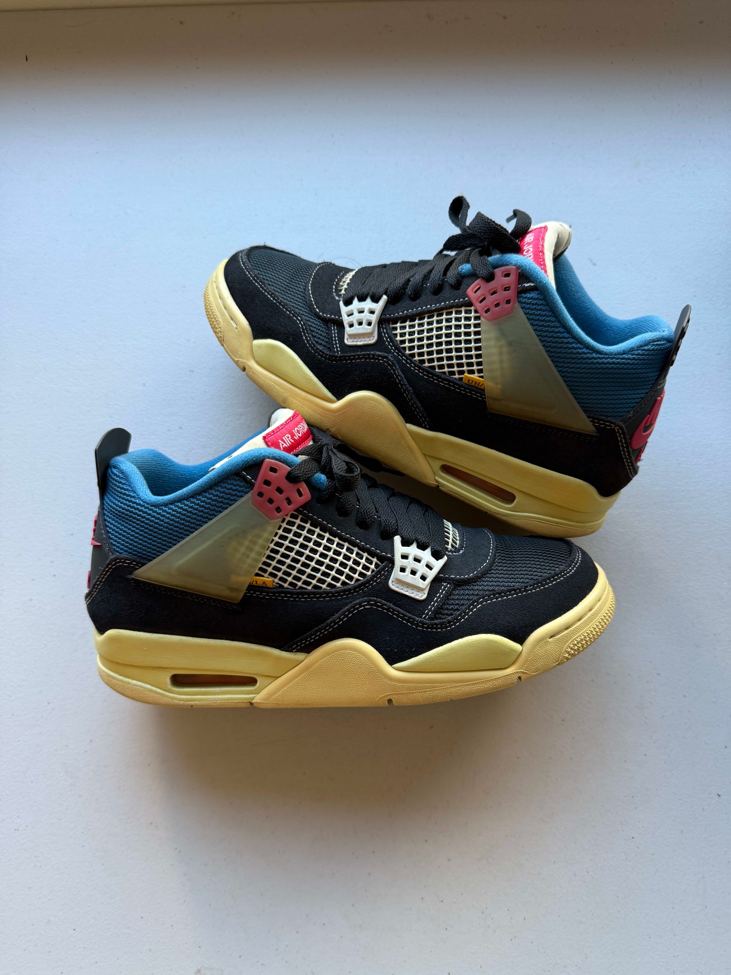 Size 9 Preowned Jordan 4 Retro Union Off Noir