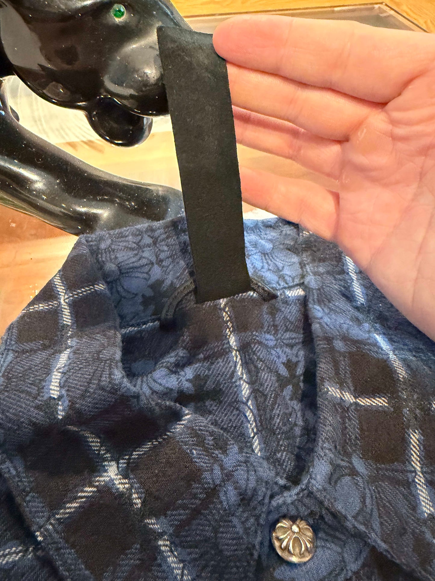 Chrome Hearts Loose Ends Cross Patch Flannel Shirt