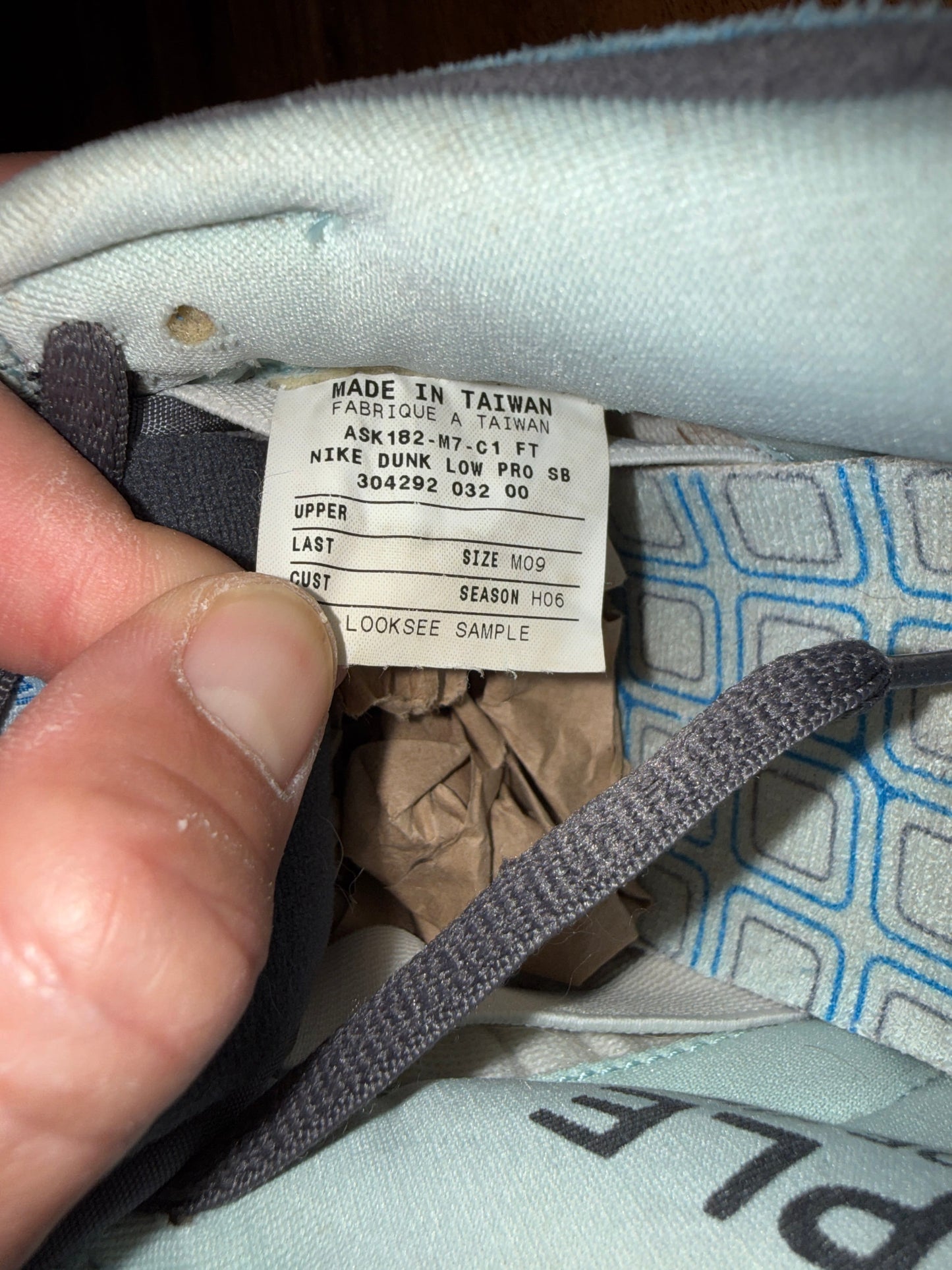 Nike SB Dunk Low 'Aqua Chalk' Sample