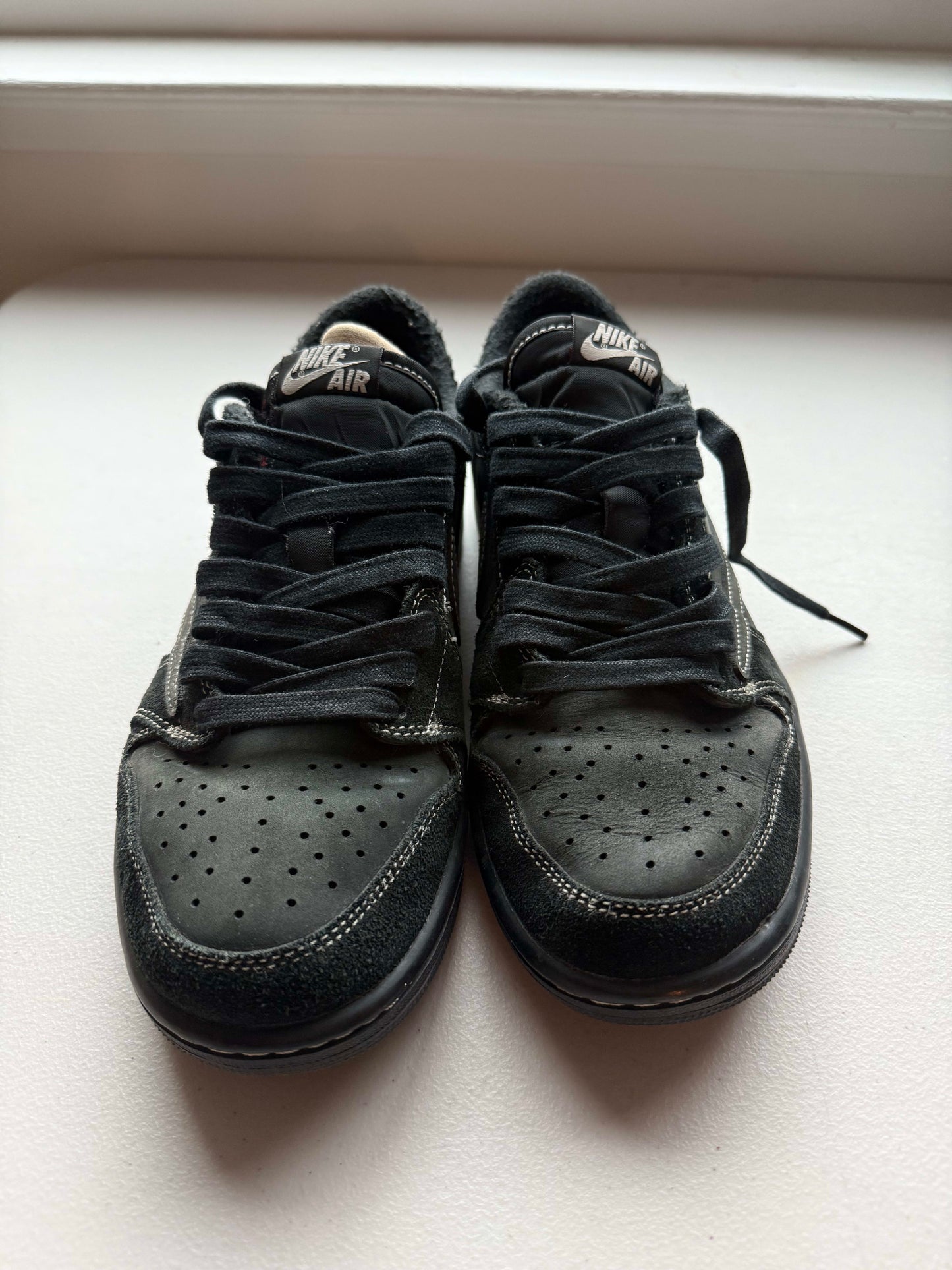 Size 9 Preowned Jordan 1 Retro Low OG SP Travis Scott Black Phantom