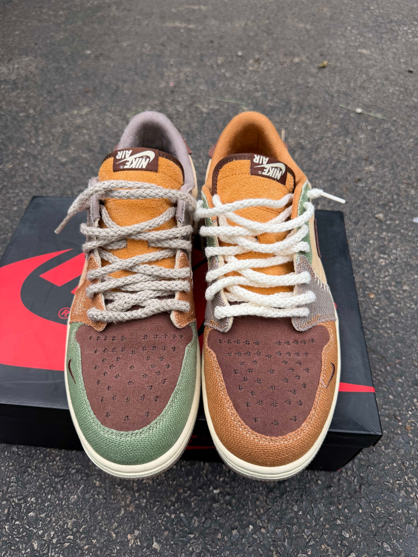 Size 11.5 PADS Jordan 1 Retro Low OG Zion Williamson Voodoo