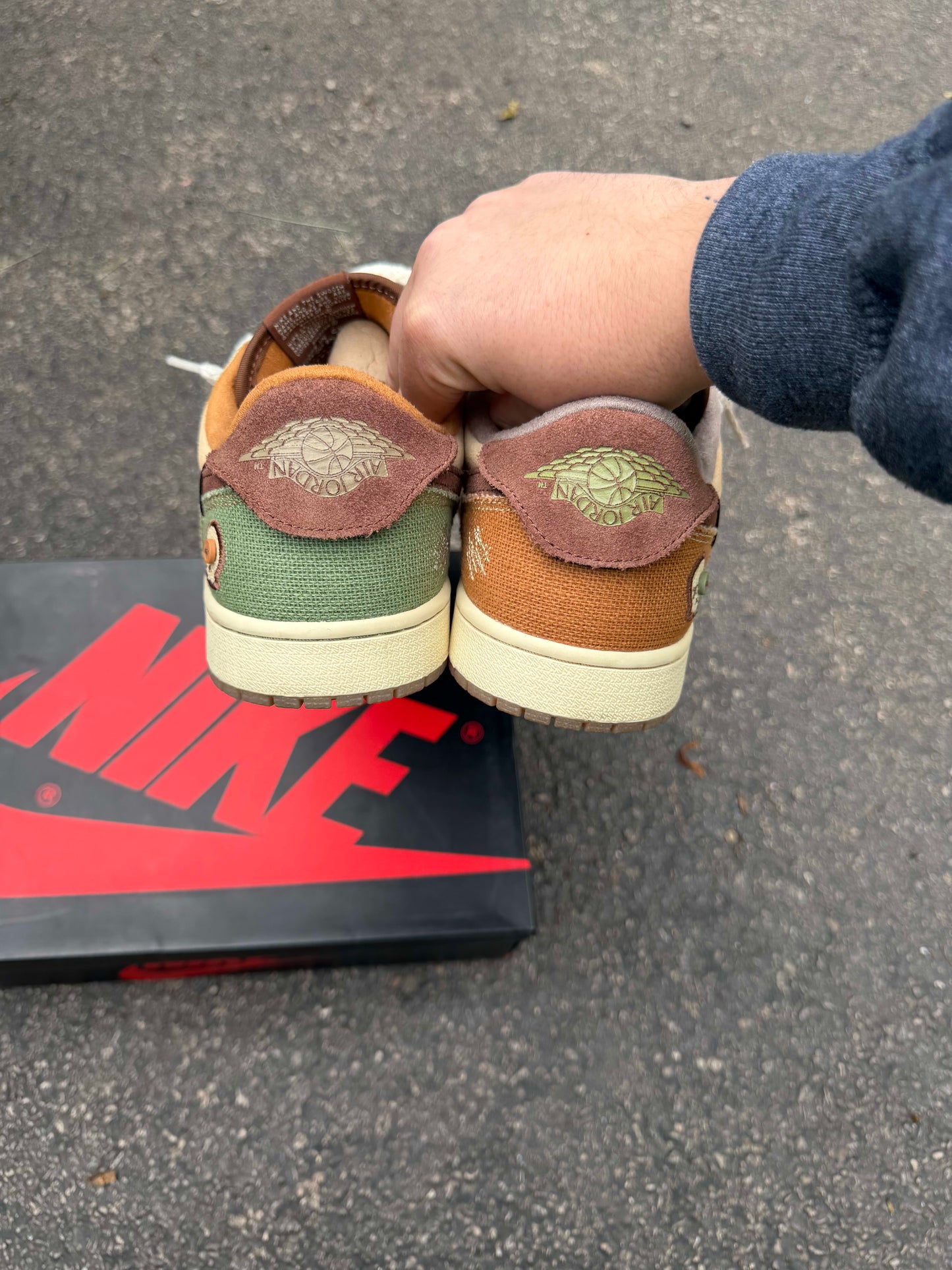 Size 11.5 PADS Jordan 1 Retro Low OG Zion Williamson Voodoo