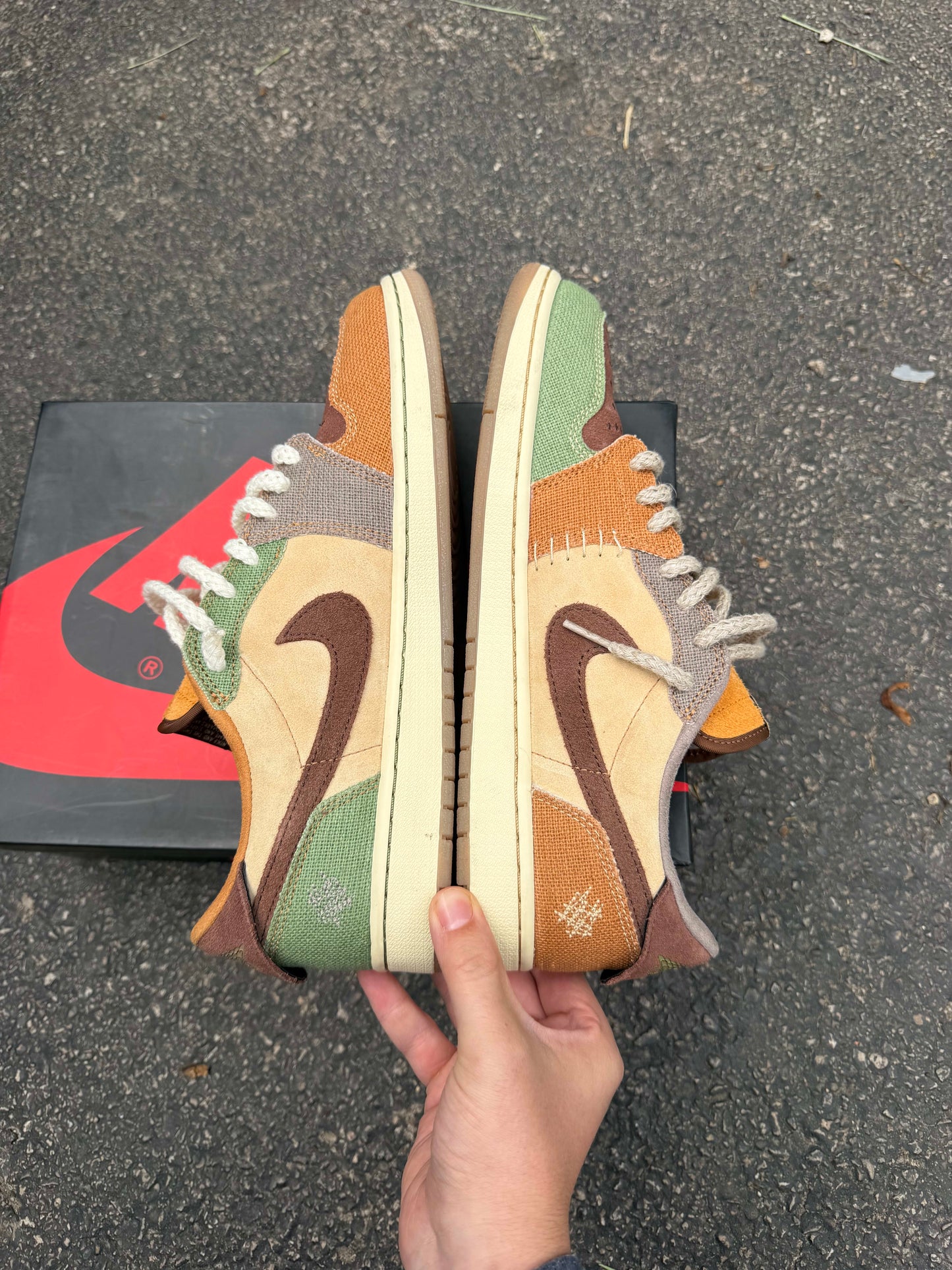 Size 11.5 PADS Jordan 1 Retro Low OG Zion Williamson Voodoo