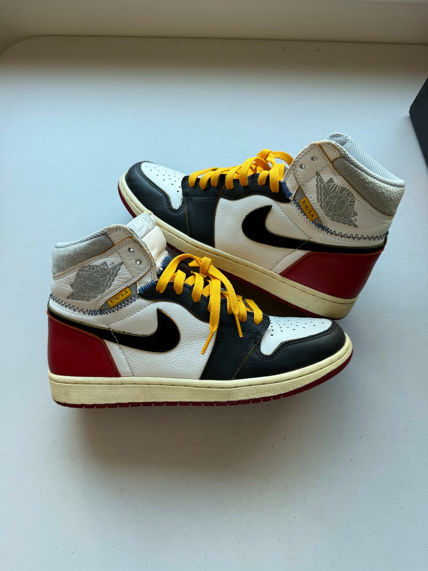 Size 10.5 Preowned Jordan 1 Retro High Union Los Angeles Black Toe