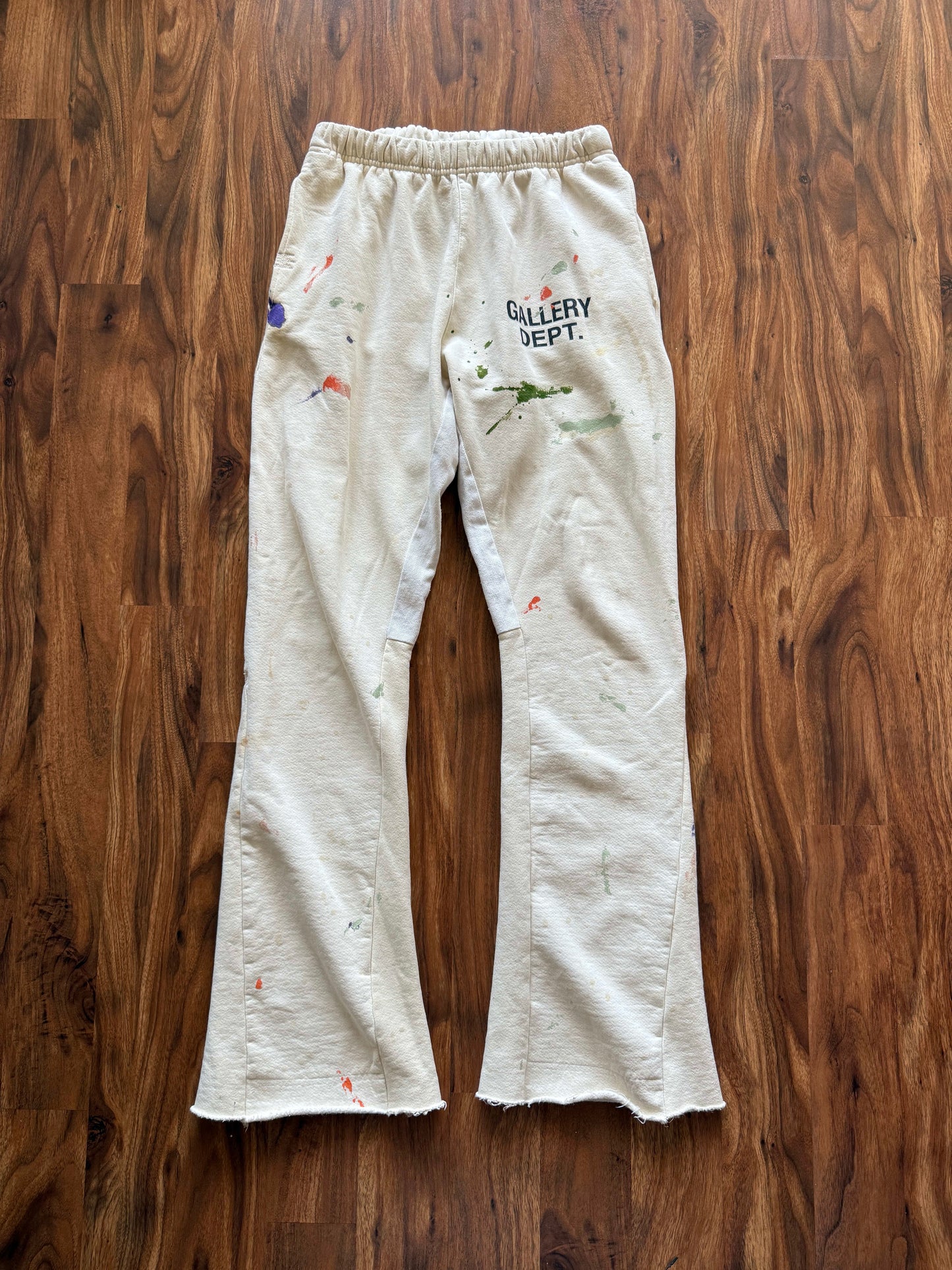 Gallery Dept. Painted Flare Sweat Pants Antique White