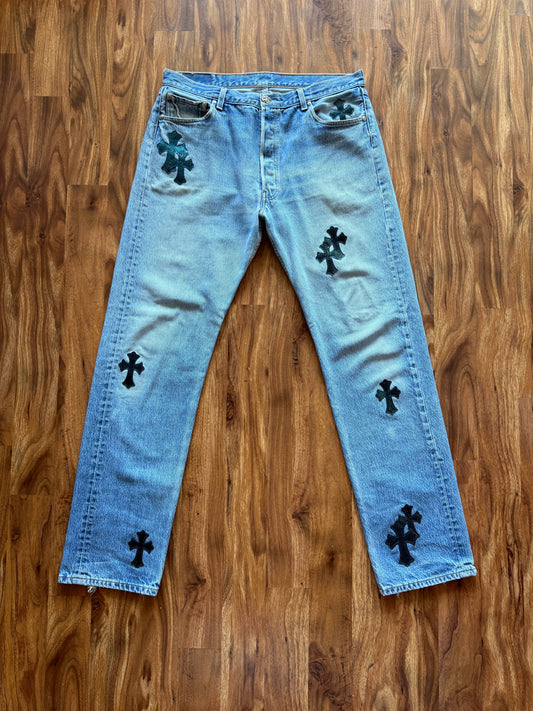 Chrome Hearts Galaxy Patch Denim Jeans
