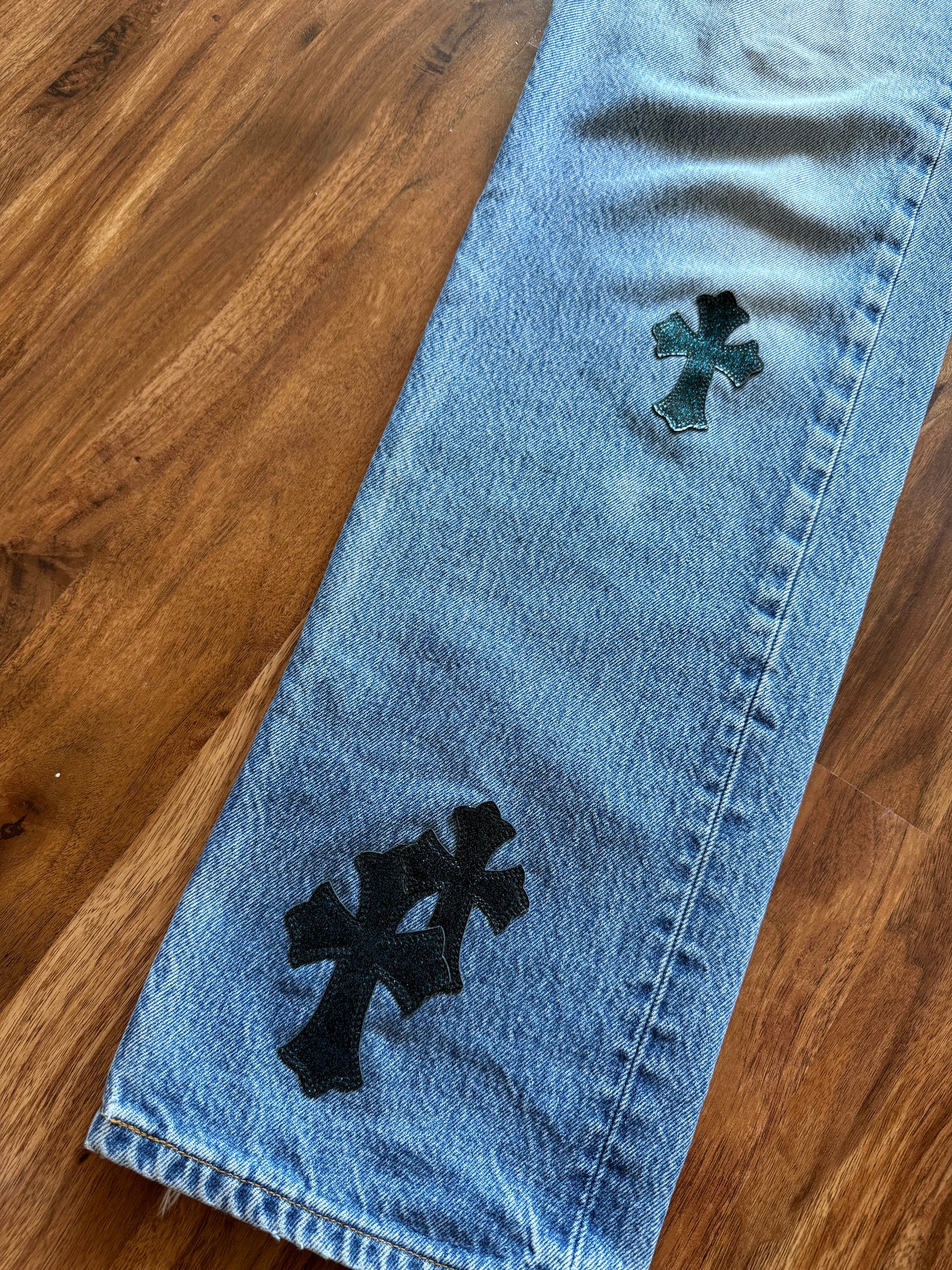 Chrome Hearts Galaxy Patch Denim Jeans