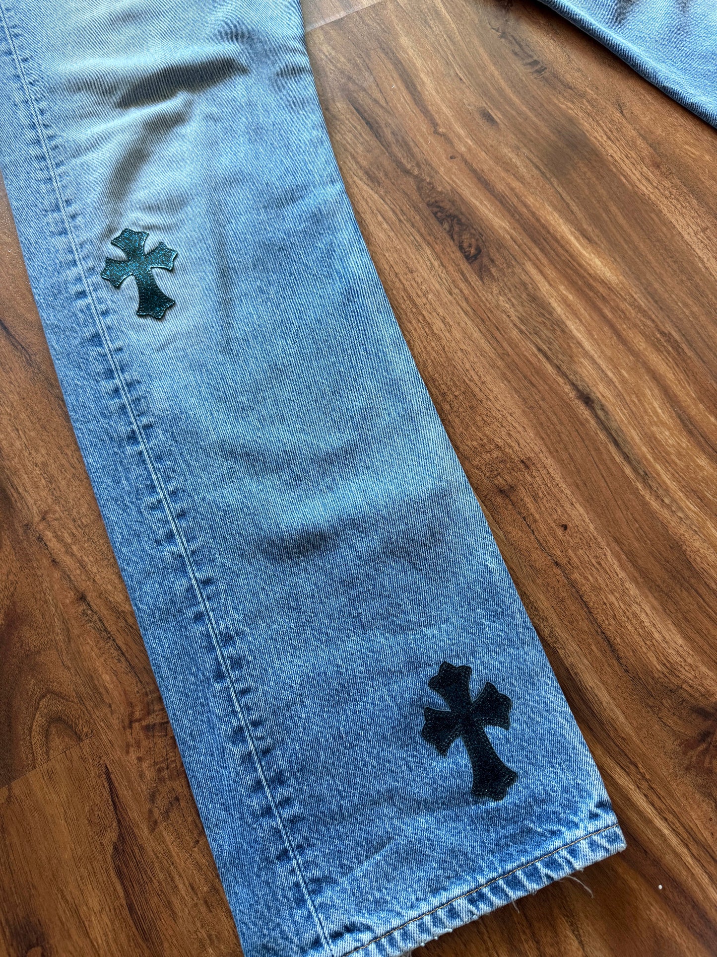 Chrome Hearts Galaxy Patch Denim Jeans