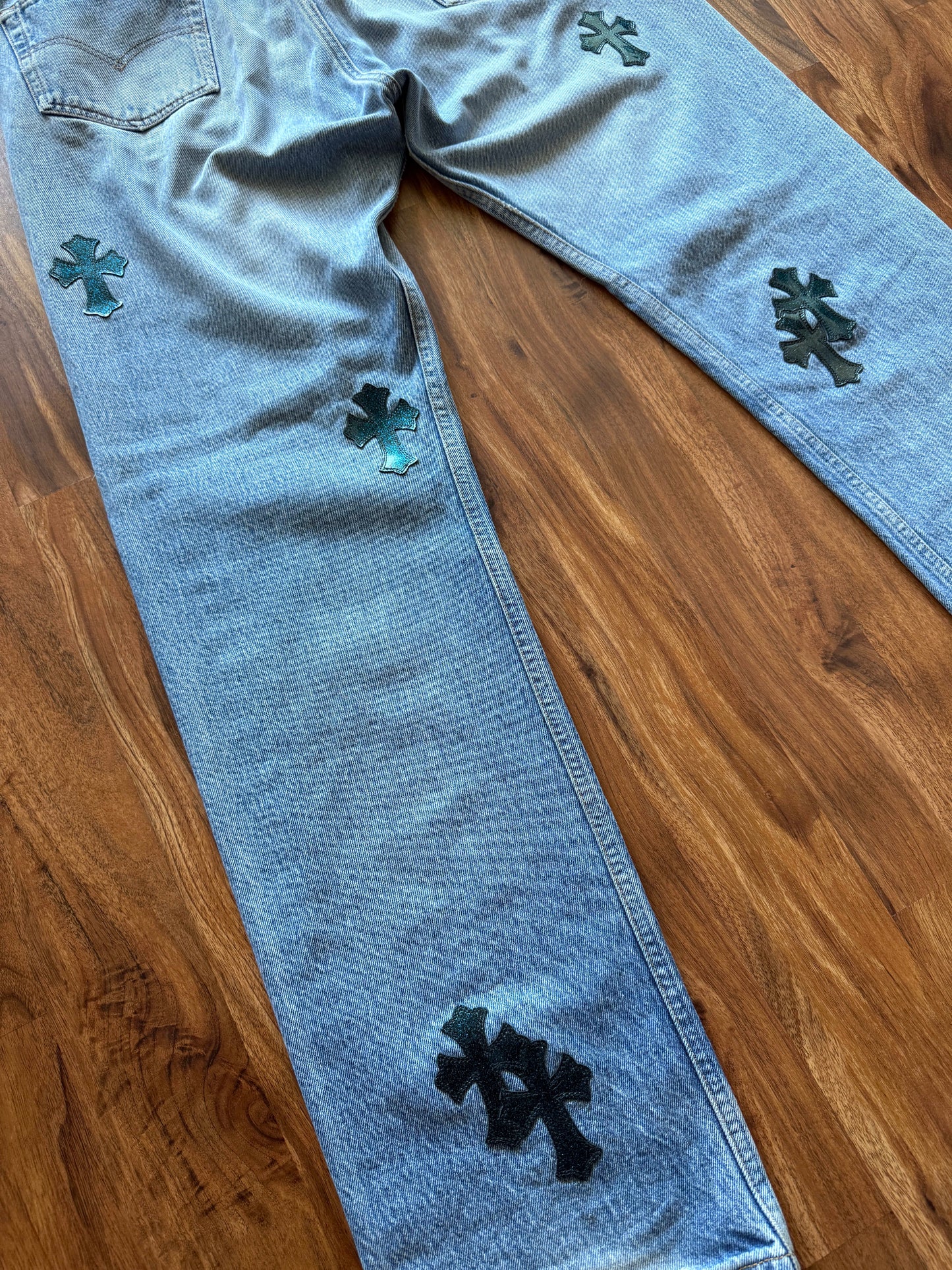 Chrome Hearts Galaxy Patch Denim Jeans