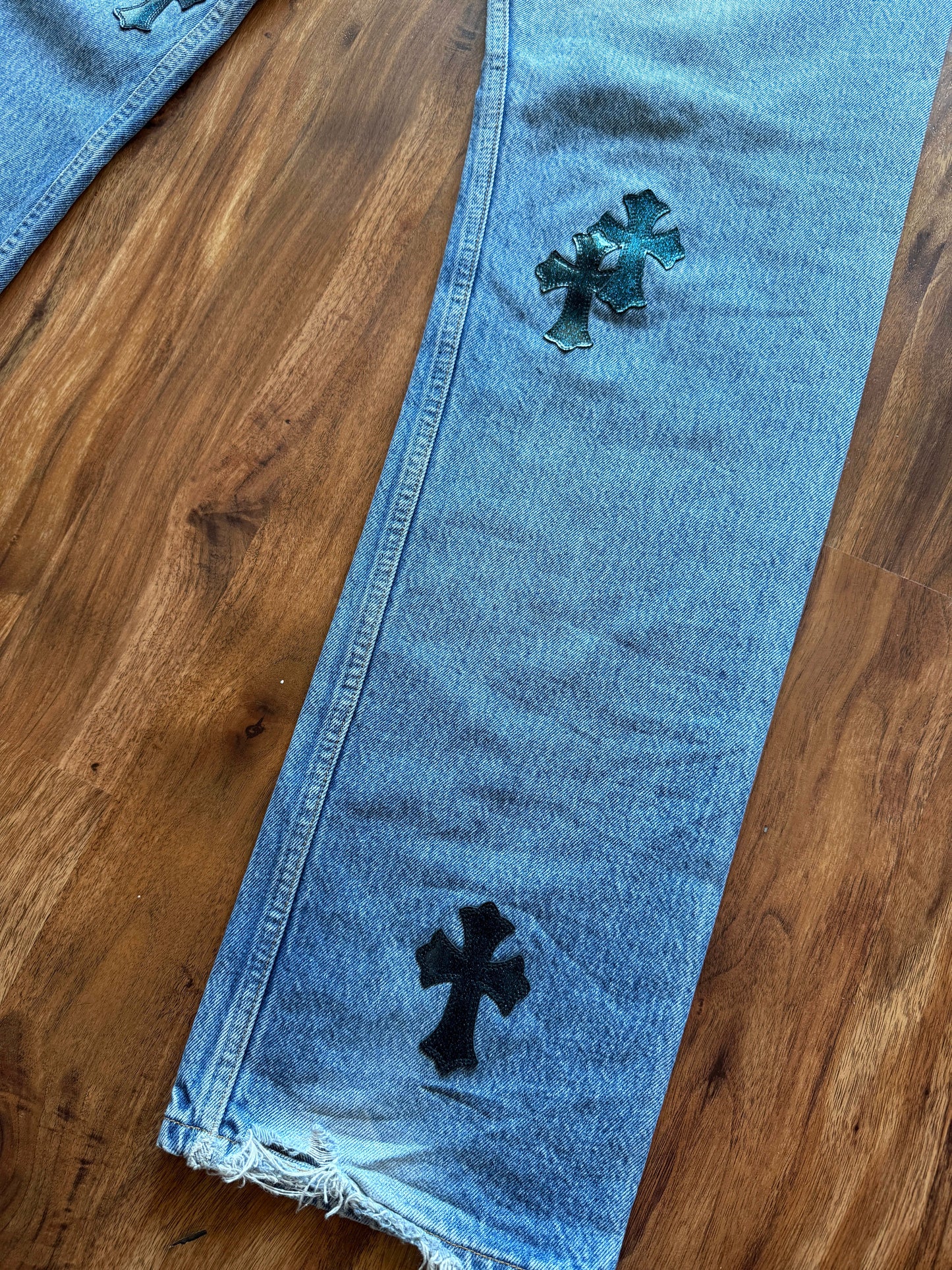 Chrome Hearts Galaxy Patch Denim Jeans