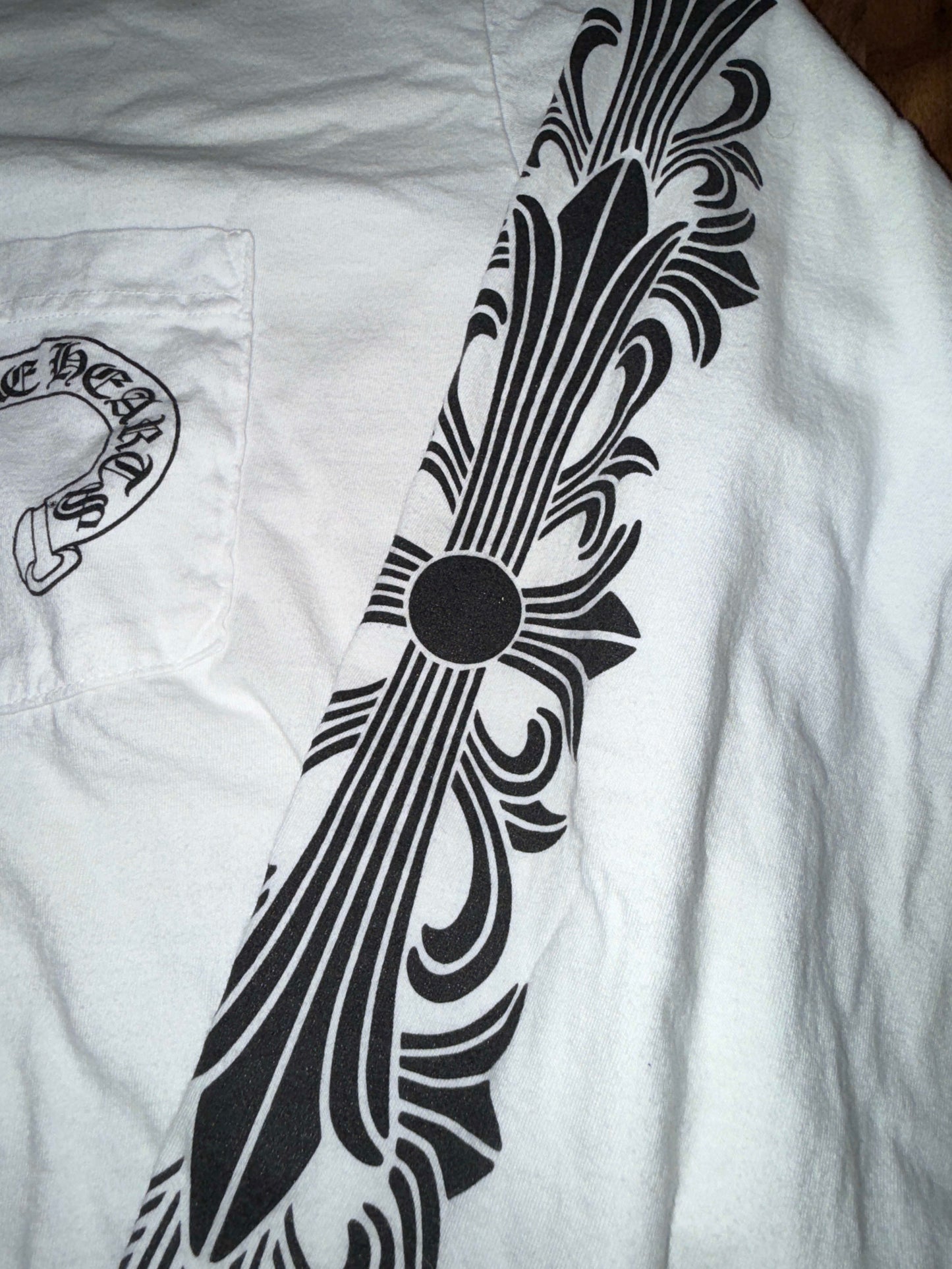 Chrome Hearts Floral Horseshoe L/S T-shirt White