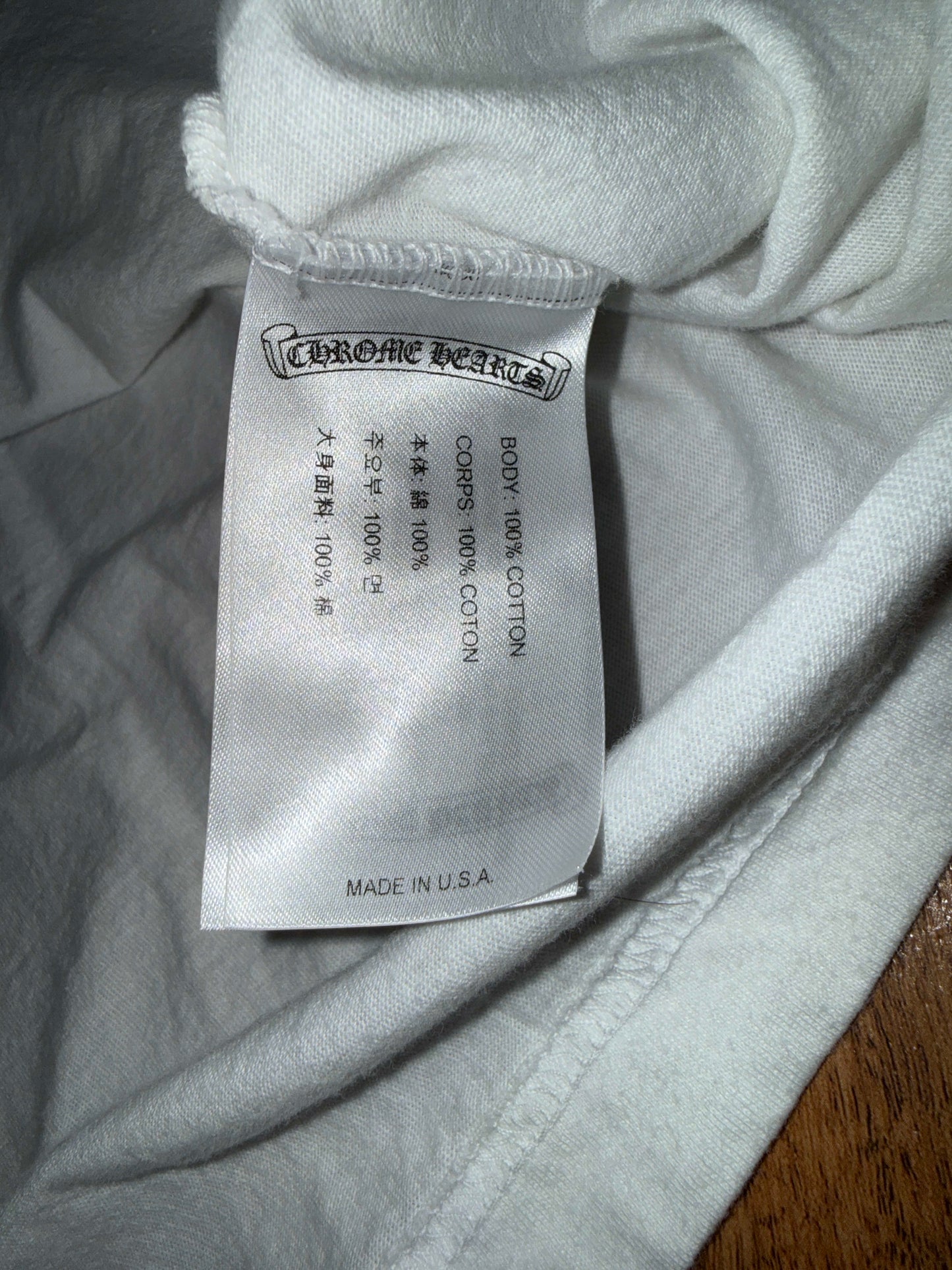 Chrome Hearts Floral Horseshoe L/S T-shirt White