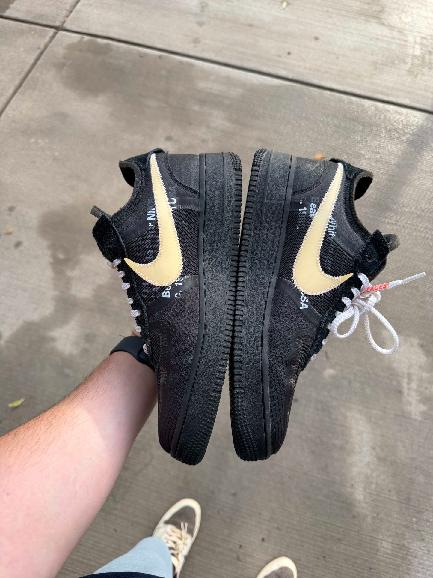 HY3210 Nike Air Force 1 Low Off-White Black White