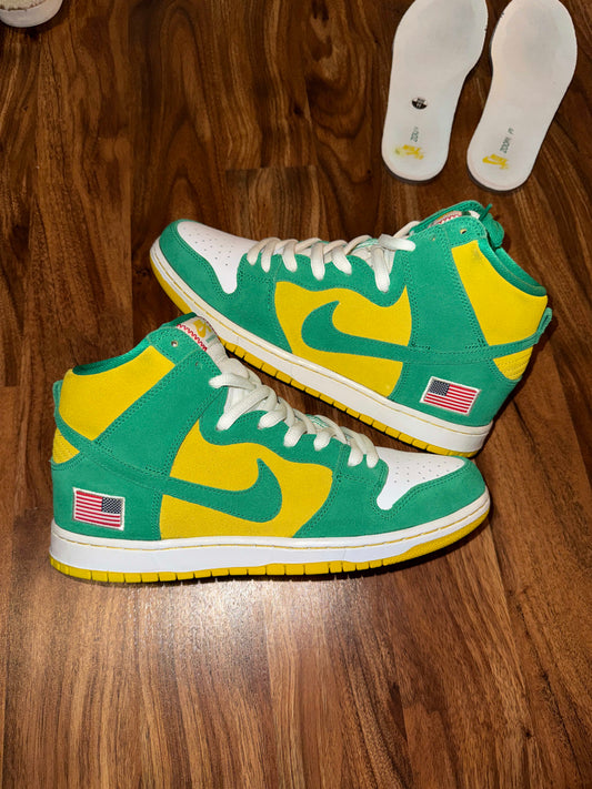 [HY3267] Nike SB Dunk High Oakland Athletics (Special Box)