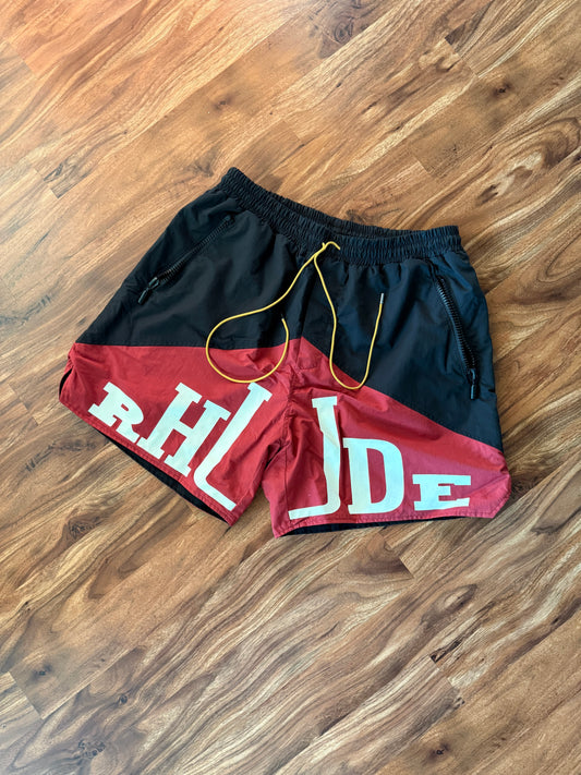 Rhude Shorts Black & Red Yachting