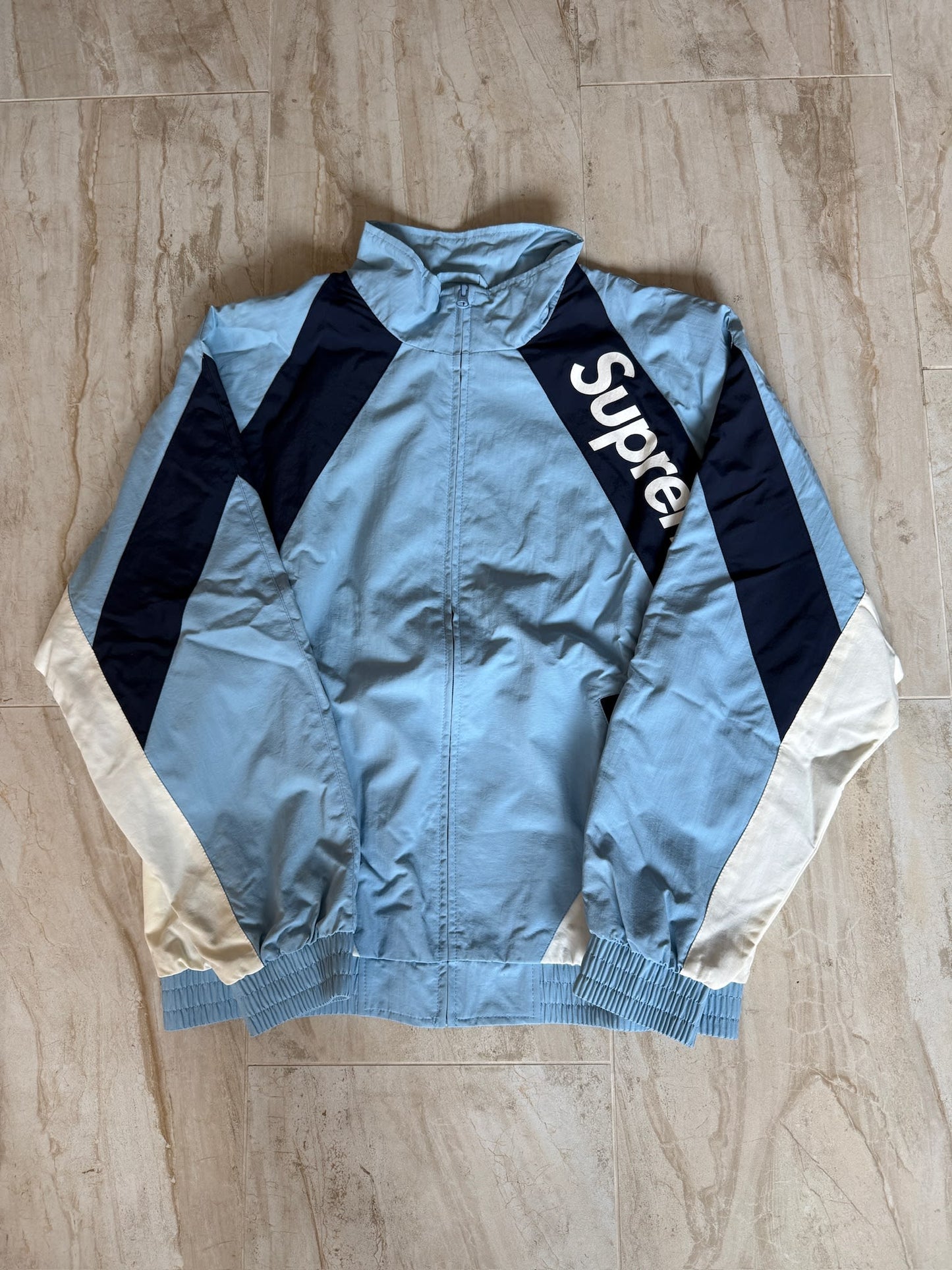 Supreme Paneled Track Jacket Light Blue