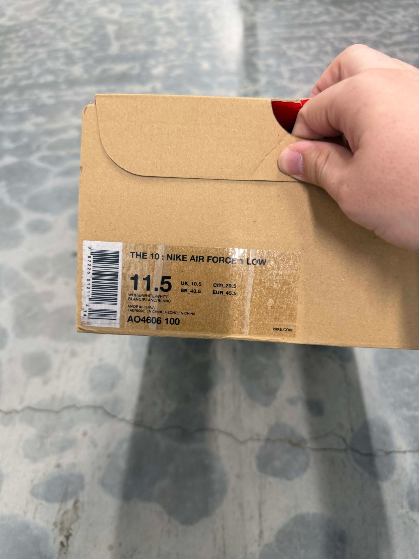HY1617 Size 11.5 Preowned Nike Air Force 1 Low Off-White