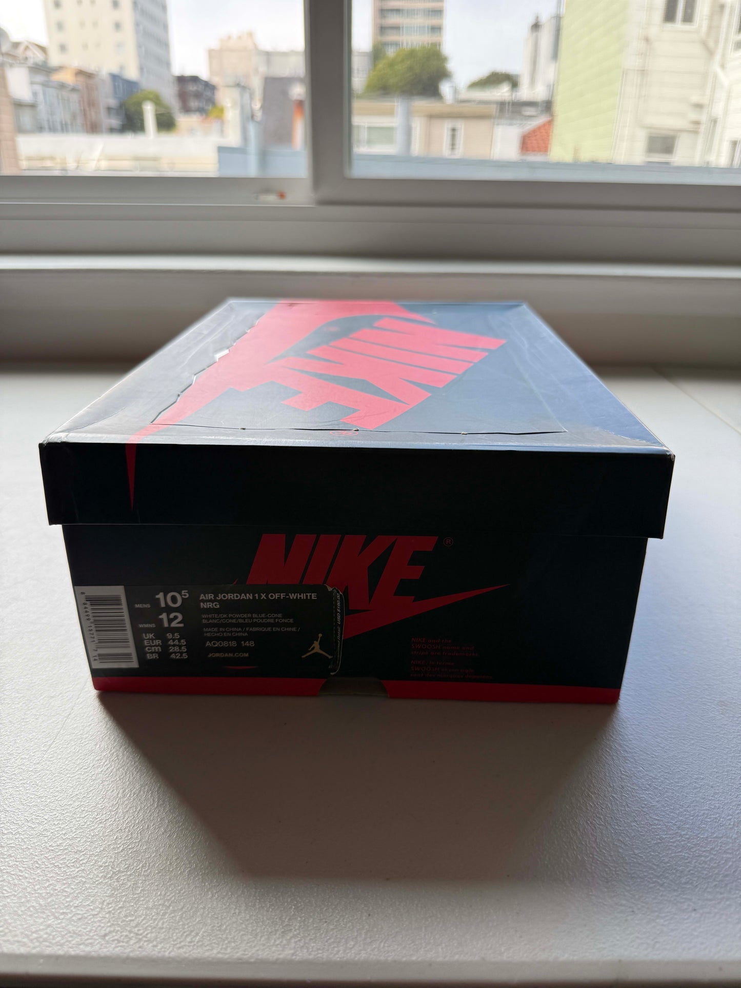 HY44 Jordan 1 Retro High Off-White University Blue