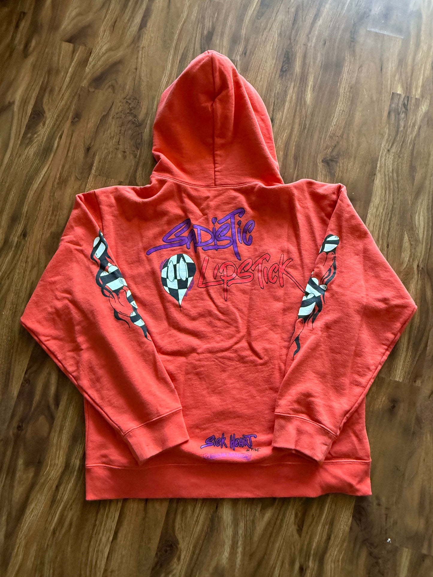 Chrome Hearts Matty Boy Sadistic Lipstick Hoodie Red