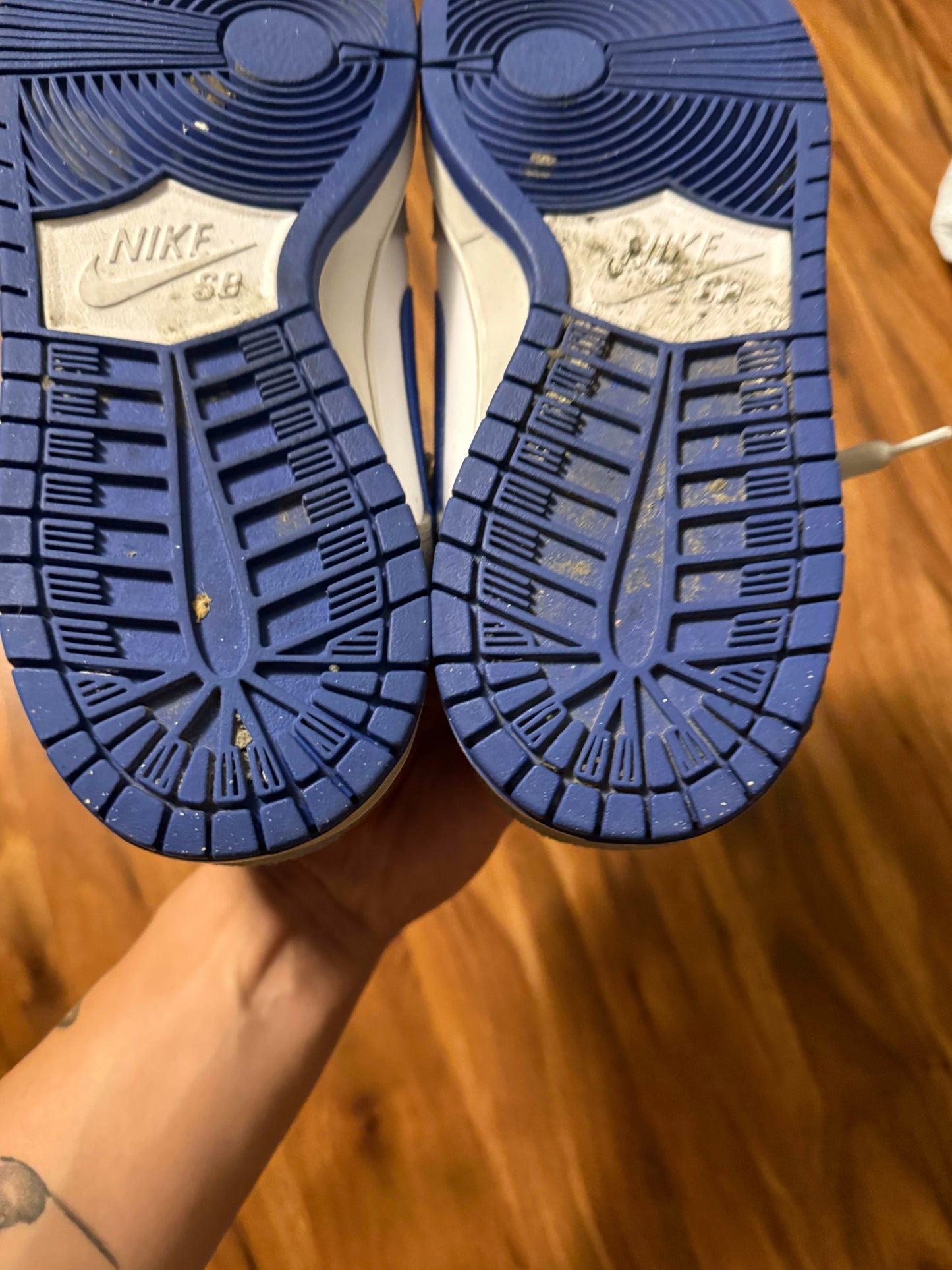 HY988 Nike Dunk Low Pro SB Matte Silver Varsity Royal