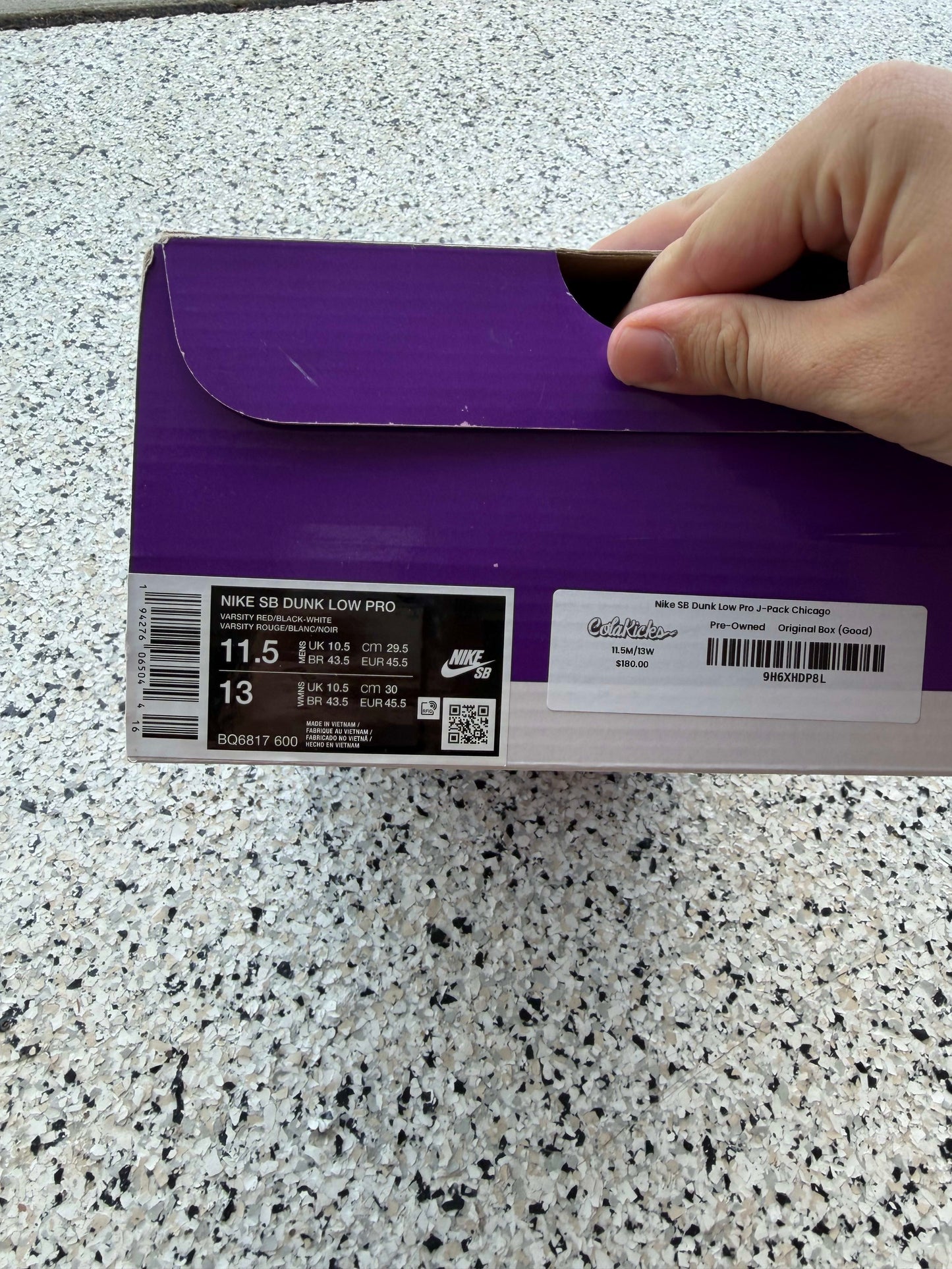 HY3380 Nike SB Dunk Low Pro J-Pack Chicago