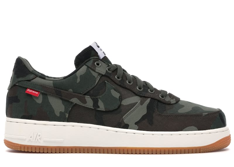 Size 9 Preowned Nike Air Force 1 Low Supreme Camouflage