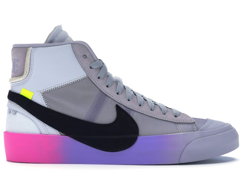 Size 10.5 Preowned Nike Blazer Mid Off-White Wolf Grey Serena Queen