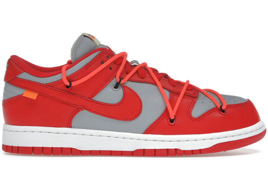 Size 11 Preowned Nike Dunk Low Off-White University Red