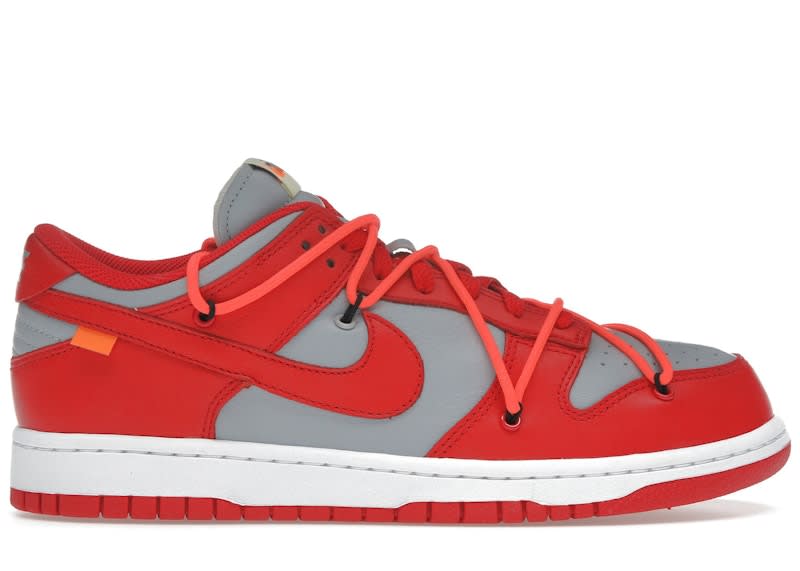 Size 8.5 Preowned Nike Dunk Low Off-White University Red