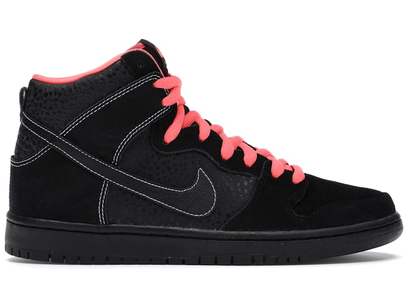 Size 9 Preowned Nike SB Dunk High Black Safari Atomic Red