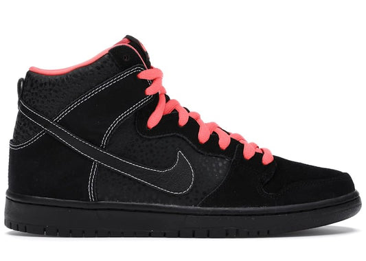 Size 9 Preowned Nike SB Dunk High Black Safari Atomic Red