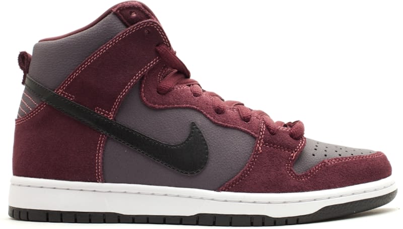 Size 9 Preowned Nike SB Dunk High Deep Burgundy Gridiron