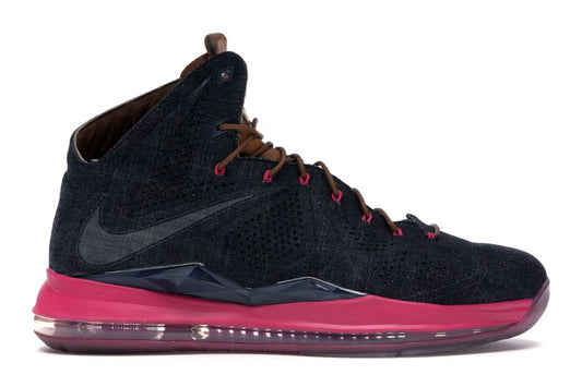 Size 9 Preowned Nike LeBron X EXT Denim